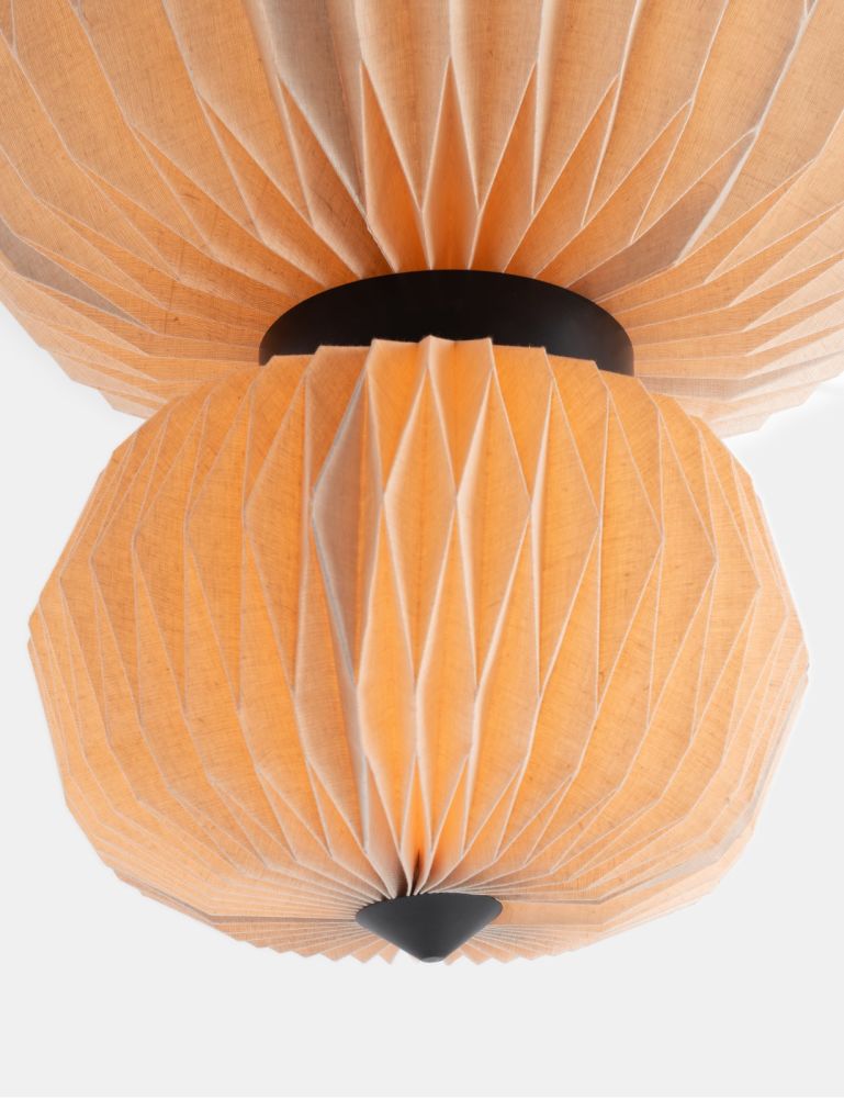 Rikke hanglamp 2*E27 D60cm - Beige - Afbeelding 3