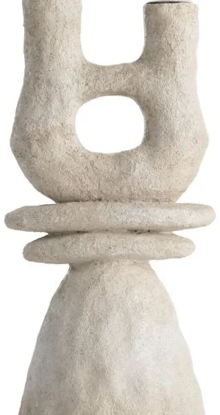June kandelaar H32cm - Cremekleurig
