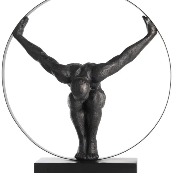Circle Man beeld H58cm - Zwart