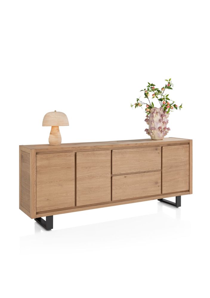 Bonaire, dressoir 225 cm - 3-deuren + 2-laden - Afbeelding 2