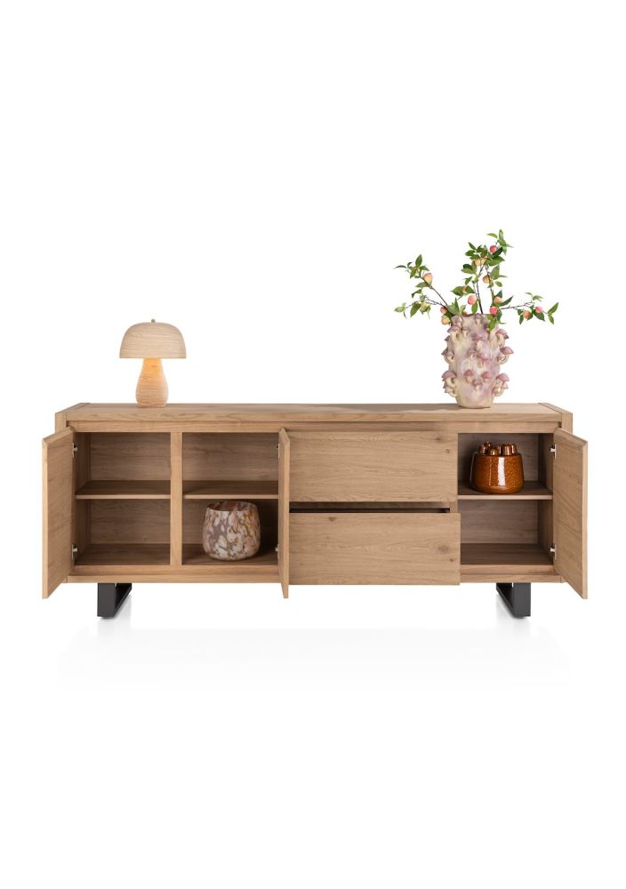 Bonaire, dressoir 225 cm - 3-deuren + 2-laden - Afbeelding 3