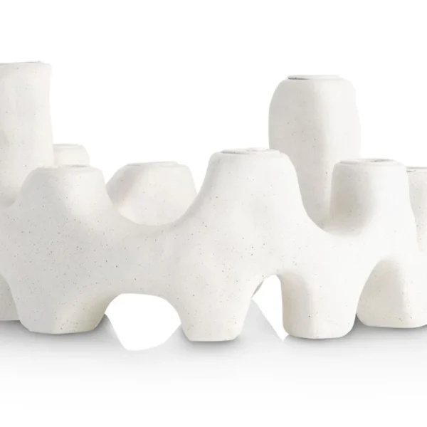 Jet kandelaar H14,5cm - Wit