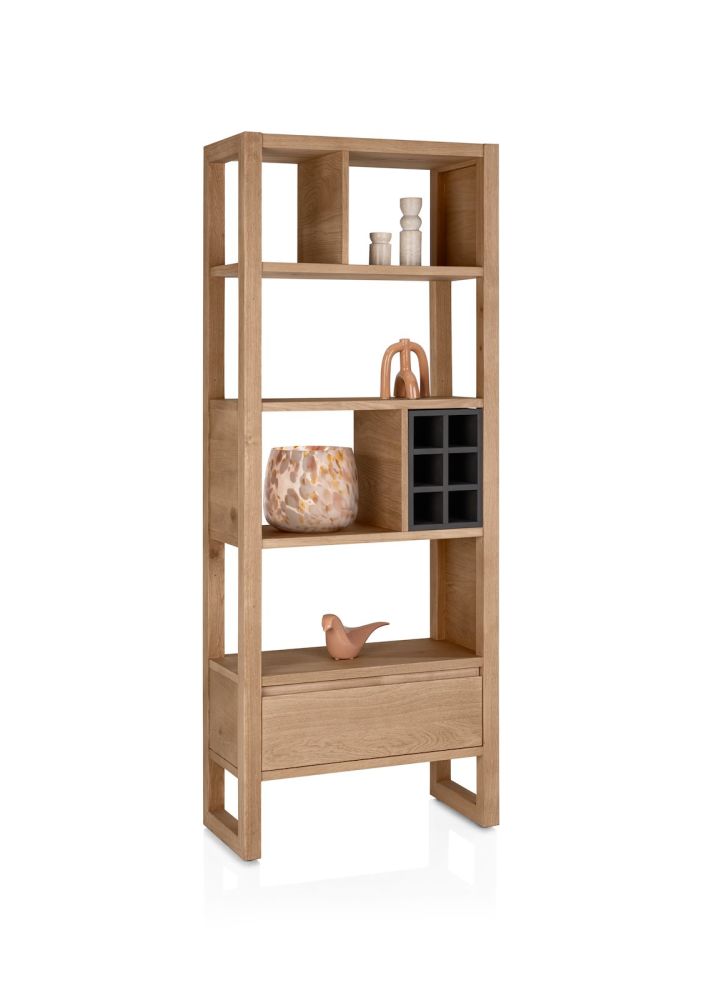 Bonaire, roomdivider 75 cm - 7-niches + 6 wijnvakken + 1-lade t&t - Afbeelding 2