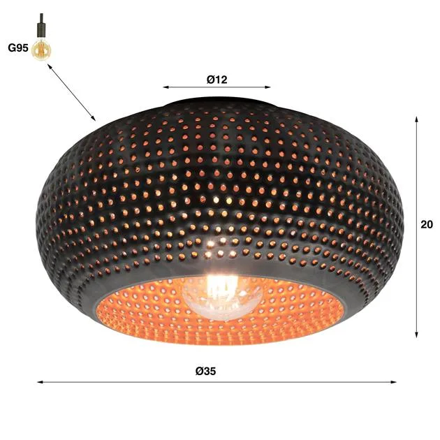 Plafondlamp Punch 1L Ø35 - Afbeelding 3